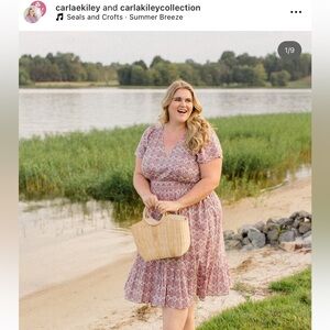 Carla Kiley Collection V Neck Midi dress